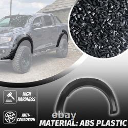 Pour Ford Ranger T7 2016-2018 Arches de roue de carrosserie large Élargisseurs d'aile noir brillant Royaume-Uni