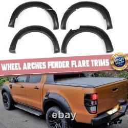 Pour Ford Ranger T8 2019-2022, élargisseurs d’ailes larges, kit carrosserie noir 6 pièces