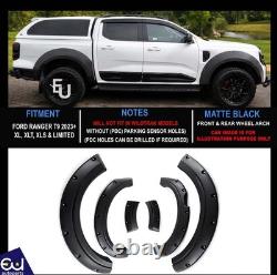 Pour Ford Ranger T9 2022+ XLT XL XLS élargisseurs d’ailes noirs mats<br/>	  
