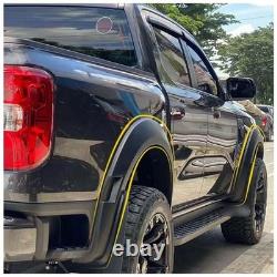 Pour Ford Ranger T9 2023-2026, élargisseurs d'ailes noirs, kit carrosserie 4 pièces