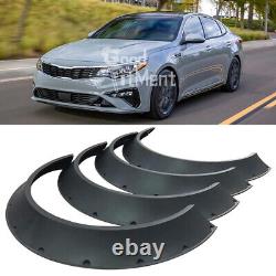 Pour Kia Optima 4x Extensions d'ailes de voiture flexibles Extra larges arches de roues noires