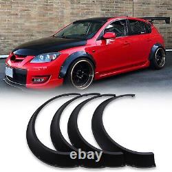 Pour Mazda 3 Speed3 4PCS Fender Flares Kit de carrosserie extra large pour passages de roues à boulonner