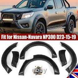Pour Nissan Navara D23 Np300 14-20 Élargisseurs d'aile noirs larges garniture Royaume-Uni
