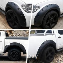 Pour Nissan Navara D40 2011-2014 pickup 4 portes kit d'élargisseurs d'ailes larges de roue noir