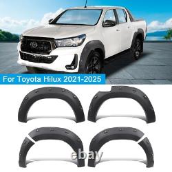 Pour Toyota Hilux 2021-2025 Kit de stylisation de passages de roues larges Invincible Noir