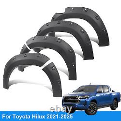 Pour Toyota Hilux 2021-2025 Kit de stylisation de passages de roues larges Invincible Noir