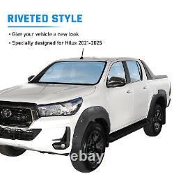 Pour Toyota Hilux 2021-2025 Kit de stylisation de passages de roues larges Invincible Noir