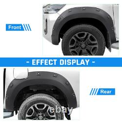 Pour Toyota Hilux 2021-2025 Kit de stylisation de passages de roues larges Invincible Noir