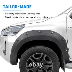 Pour Toyota Hilux 2021-2025 Kit de stylisation de passages de roues larges Invincible Noir