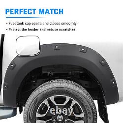 Pour Toyota Hilux 2021-2025 Kit de stylisation de passages de roues larges Invincible Noir