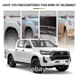 Pour Toyota Hilux MK9 2021-2025, élargisseurs d'ailes noirs larges, kit carrosserie
	<br/> 