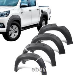 Pour Toyota Hilux Revo 2015-2020 Kit de carrosserie à arches de roues larges style rivet noir