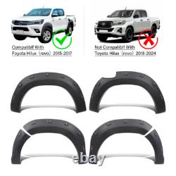 Pour Toyota Hilux Revo 2015-2020 Kit de carrosserie à arches de roues larges style rivet noir