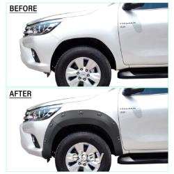 Pour Toyota Hilux Revo 2015-2020 Kit de carrosserie à arches de roues larges style rivet noir