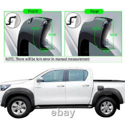 Pour Toyota Hilux Revo 2015-2020 Kit de carrosserie à arches de roues larges style rivet noir
