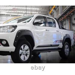 Pour Toyota Hilux Revo élargisseurs d'aile de carrosserie kit en noir mat 15-19