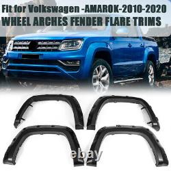 Pour Vw Amarok 2010-20 Kit d'extension d'aile arrière et avant large à vis noir