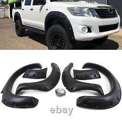 S'adapte aux extensions d'arc de roue large pour Toyota Hilux 2005-2011 - Ensemble d'élargisseurs d'ailes noirs