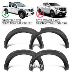 Style riveté pour Nissan Navara LE 2008-2014 Kit d'élargissement d'aile de roue large