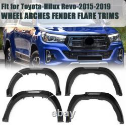 UK Pour Toyota Hilux Revo 2015-19 Arches de Roue Noires Élargies Élargisseurs de Garde Boue Kit Carrosserie