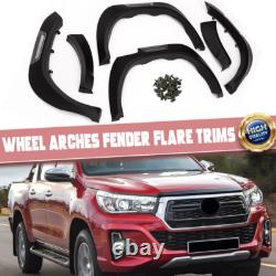 UK Pour Toyota Hilux Revo 2015-19 Arches de Roue Noires Élargies Élargisseurs de Garde Boue Kit Carrosserie
