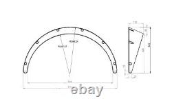 Universal Jdm Fender Flares Over Large Body Wheel Arches Abs 4,7 Pouces 120 MM
